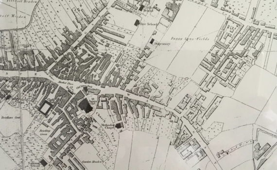 Old map in black and white